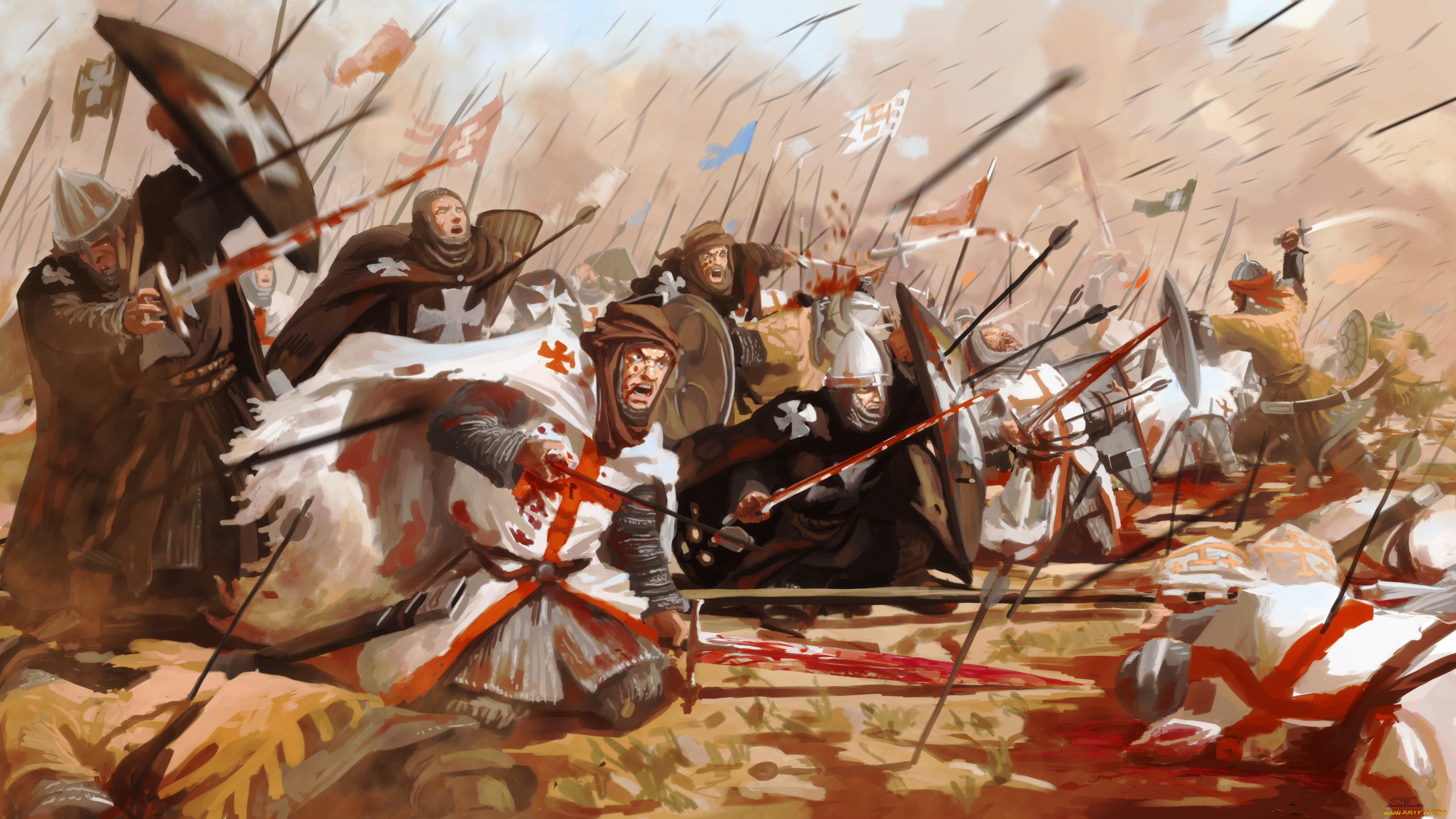 Битва при Хаттине крестоносцы